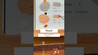 Mixing color: peach #art #tutorial