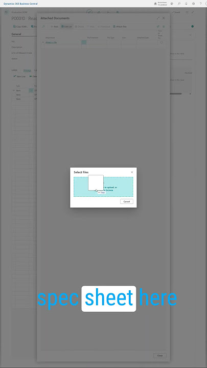 BC Wave 1 2025: Attach Docs Directly to BOMs & Prod Orders! #BCQuickTip