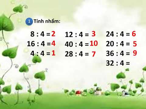 Lớp 2_Tuần 24_ Toán_ Bài_ Bảng chia 4