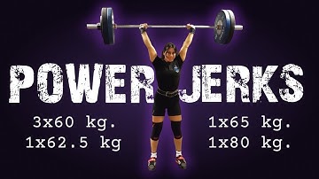 Power Jerks 3x60 kg.  1x62 5 kg.  1x65 kg.  1x80 kg. #weightlifting #olympicweightlifting