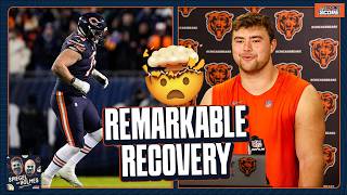 REMARKABLE Ozzy Trapilo returns to Bears practice just 7 months after rupturing patellar tendon