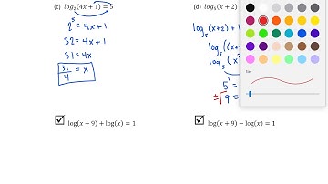 5.4.4 Solving Logarithmic Equations