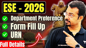 👉 UPSC ESE 2026 Form Fill Up Step by Step 💯 | Department Preference, URN, Photo-Sign Explained