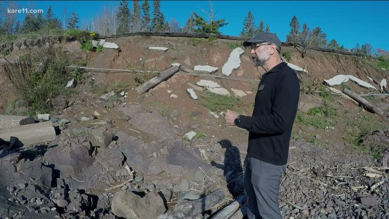 Lake Superior is swallowing the shoreline