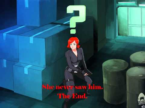 Fan Art: Black Widow vs. Solid Snake!