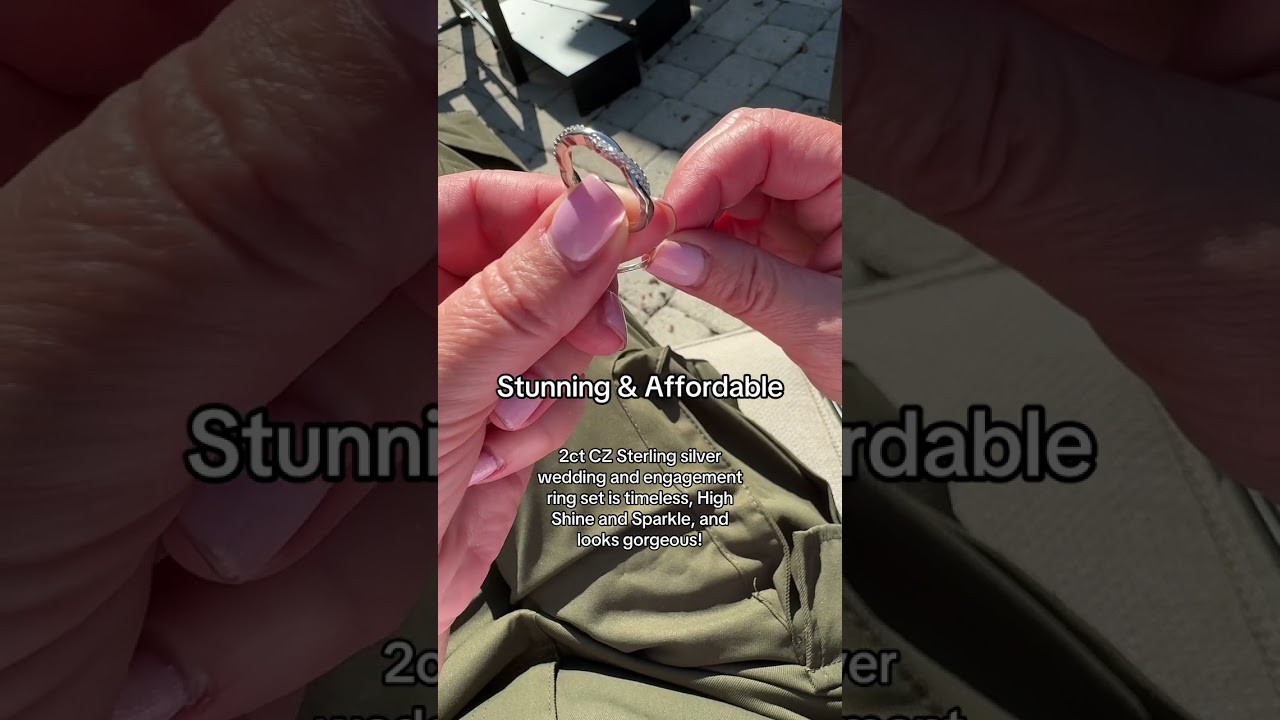 Stunning and affordable wedding and engagement ring set