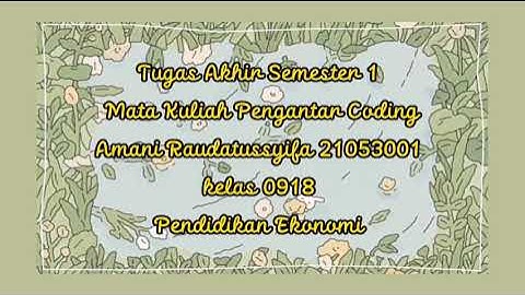 Tugas Akhir Semester 1 Pengantar Coding || Aplikasi Kasir Rumah Makan