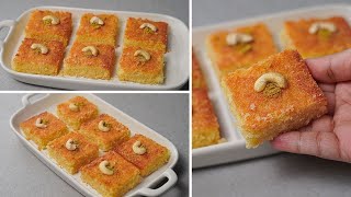 basbousa cake | suji ka cake | super soft , spongy, and juicy @ChefFatima