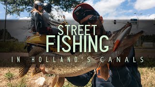 STREET FISHING in the Holland&#39;s canals