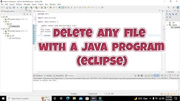 how to delete a file with java programming language in eclipse | delete any file with java program