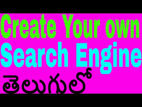 Create your own search engine like GOOGLE in telugu