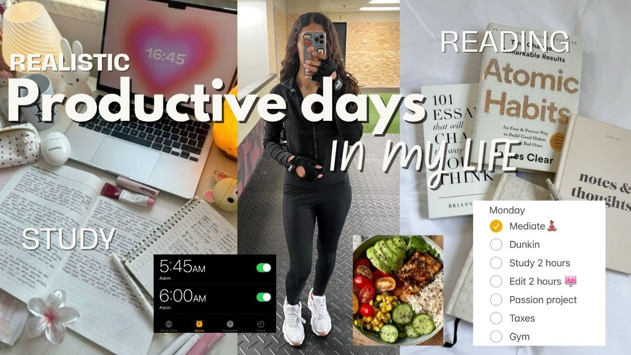 Productive days in my life 🎀☕ | gym, studying, editing, healthy habits & more…