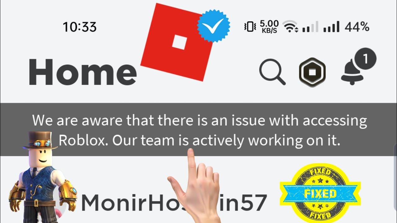 Fix We are aware that there is an issue with accessing Roblox