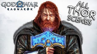 God Of War Ragnarok - All Thor Scenes (Cutscenes + Gameplay)