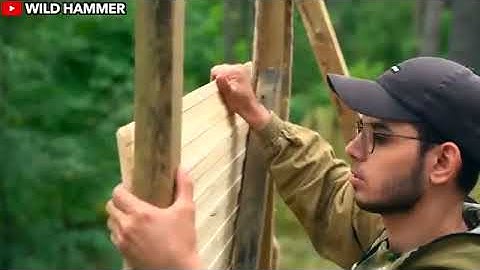 16ft High! Building an Epic Treehouse Entirely by Hand (ft. @Wild_Hammer)