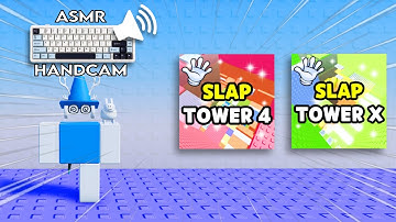 BEATING SLAP TOWER 3,4,X BUT ITS KEYBOARD ASMR...👀 (Roblox ASMR + Handcam)