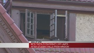 Wesleyan fraternity off-limits after student falls from window