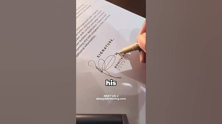 The World's Most Beautiful Signature ❤️