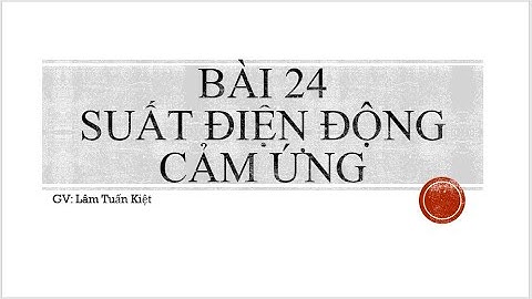 Bài 24 Suất Điện Động Cảm Ứng Vật Lý 11