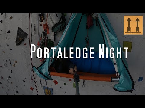 Portaledge night: D4 Trapezium on the gym wall