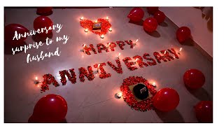 Anniversary surprise decoration idea|Anniversary flower decoration|Anniversary decoration on budget