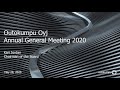 Review by the Chairman of the Board Kari Jordan – Annual General Meeting 2020