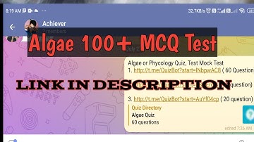 Algae /Phycology Test / Algae question kaha se kre/ Algae Quiz