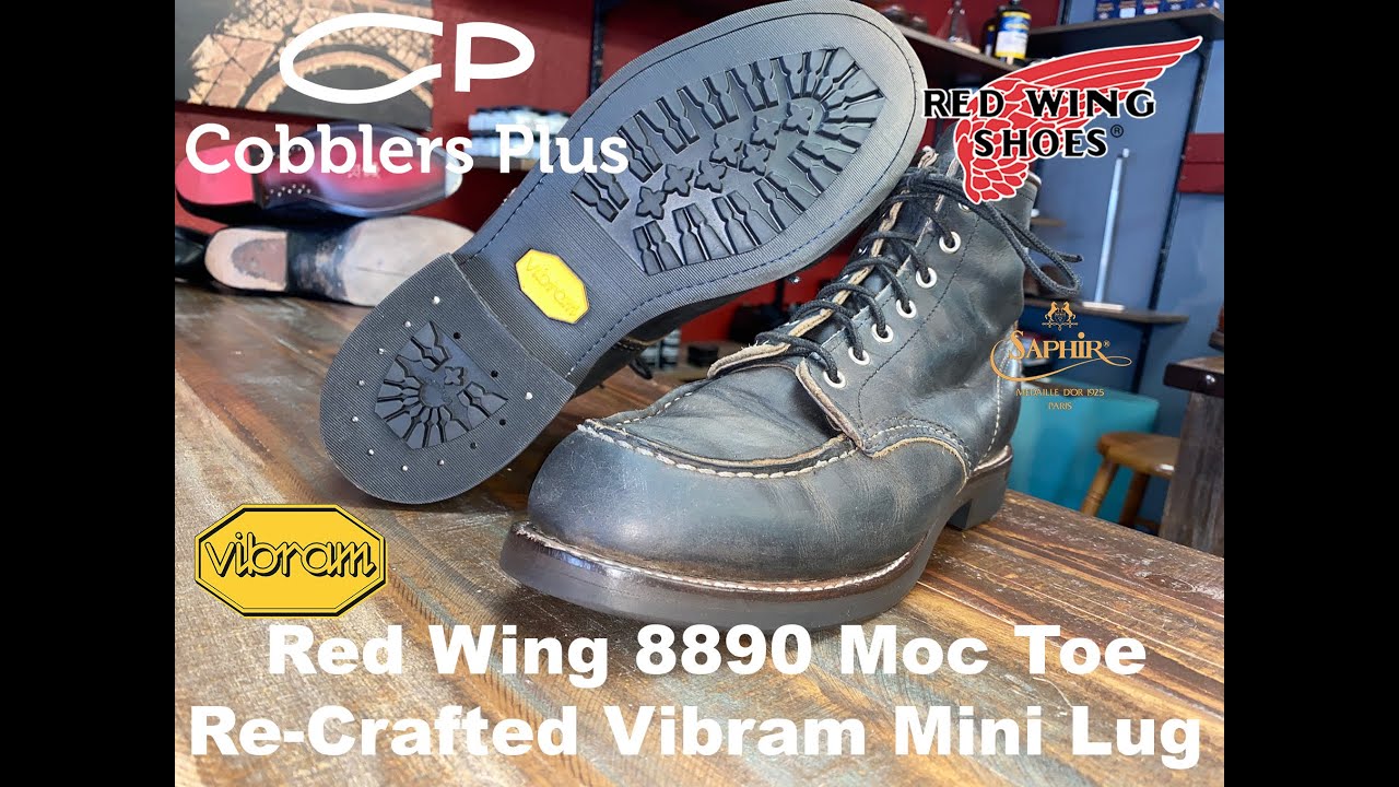 Moralsk solsikke Sorg Red Wing 8890 Classic Moc Toe Boots Re-Crafted with Vibram 430 Mini Lug  Soles & Saphir Conditioning - YouTube