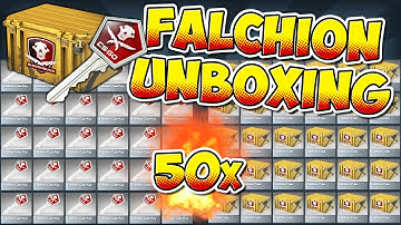 CS:GO - HUGE Falchion Case Unboxing - 50 CASES!