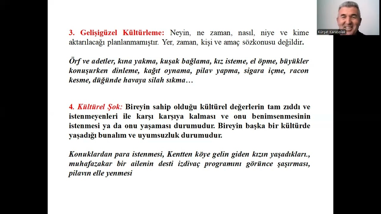 AGS- EĞİTİMİN TEMEL KAVRAMLARI/TEORİLER:İ -2: Kültür Kavramları