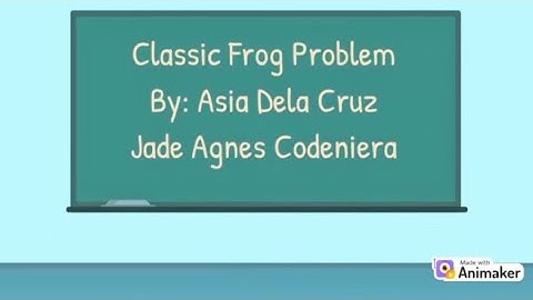 Classic Frog Problem using Polya’s Method