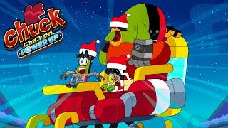 Chuck Chicken Power Up  Save Christmas  Superhero cartoons | Chuck Chicken Cartoons