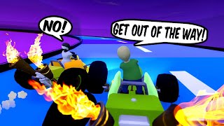Baldi And Granny Crazy Super Mario Kart Racing In Human Fall Flat