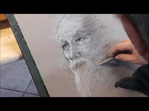 Portrait Au Pastel Sec Dun Vieil Homme Dessin Youtube