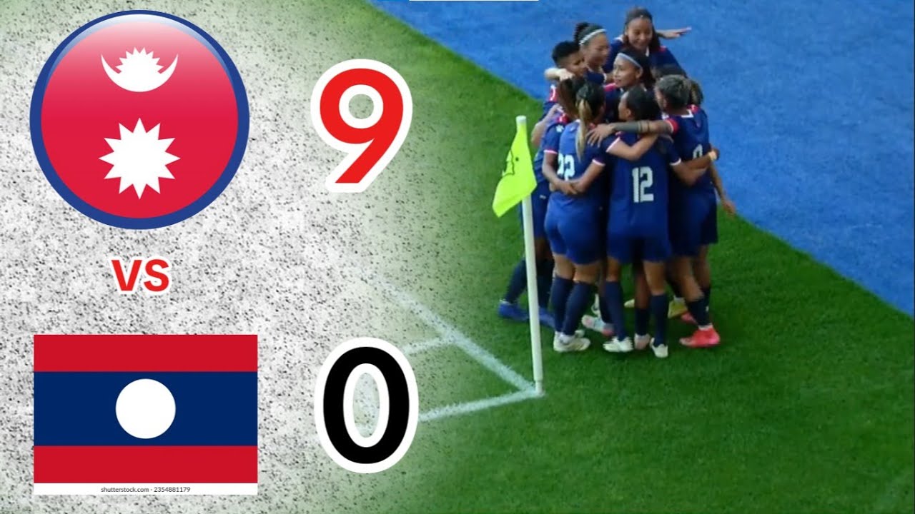 Nepal vs Laos |9-0| AFC Women's Asian Cup Qualifiers | Group F match Highlight