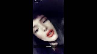 Bella Thorne shows off fit body in sheer bikini styled top
