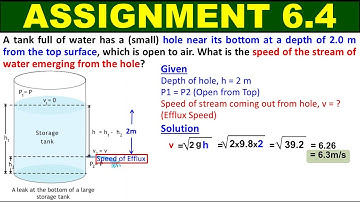 Assignment 6.4 | Class 11 Physics Chapter 6 Fluid Dynamics | Federal Board KP Board| Study with ME