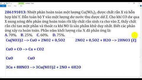 Cách xác định số oxi hóa cu no3 2