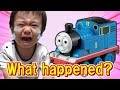 トーマスで大泣き 赤ちゃん☆きかんしゃトーマス Crying with Thomas toys! Thomas & Friends
