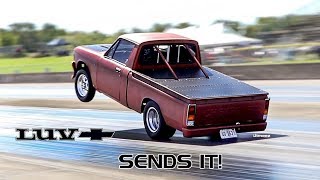 YOUNG GUN SENDS IT WHILE LICENSING! TURBO 5.3 CHEVY LUV! STREET LEGAL! BYRON!