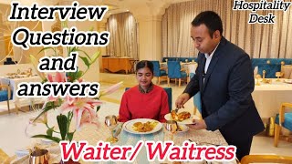 Waiter / Waitress Interview Question and Answers | F&B Service#interview #interviewquestions #hotel