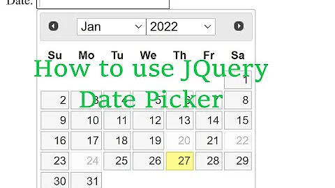 JQuery Date Picker