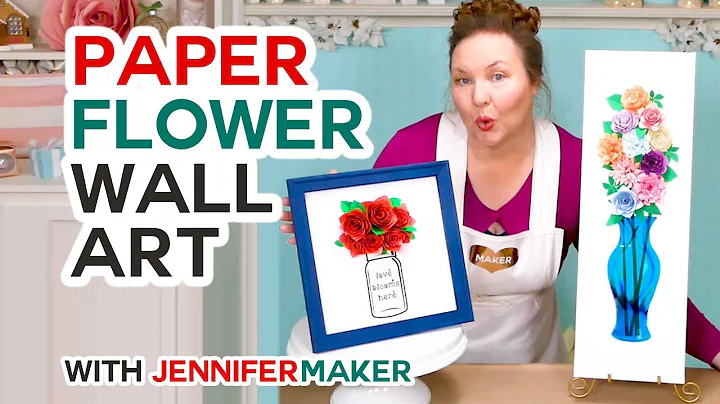 DIY Paper Flower Wall Art Decor (Mason Jars & Vase...