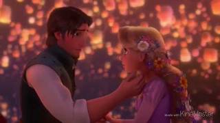 Rapunzel and Flynn Kiss the girl (from the little mermaid) music video