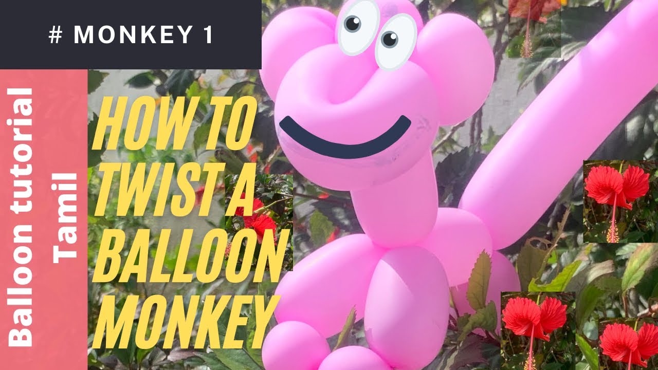 How to make a balloon monkey animal instruction in Tamil/ diy one