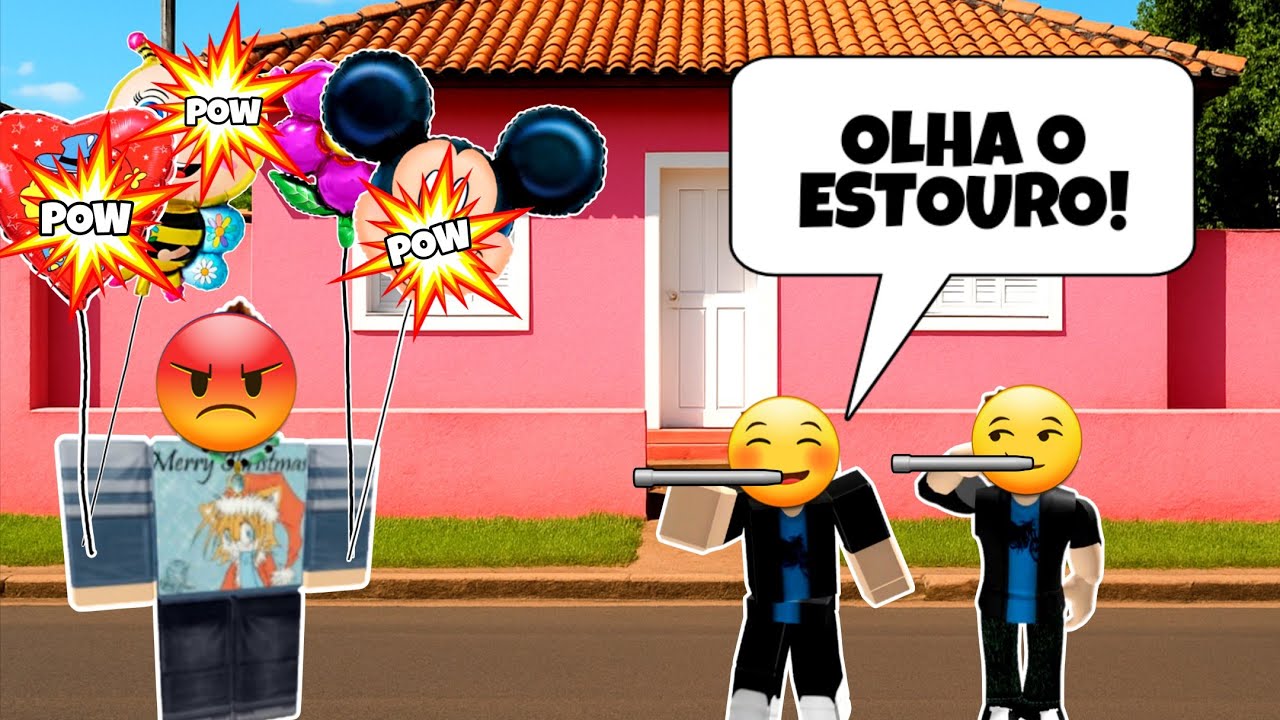 Os Gêmeos Que Estouram Os Balões Do Vendedor Com Zarabatana - História Roblox 