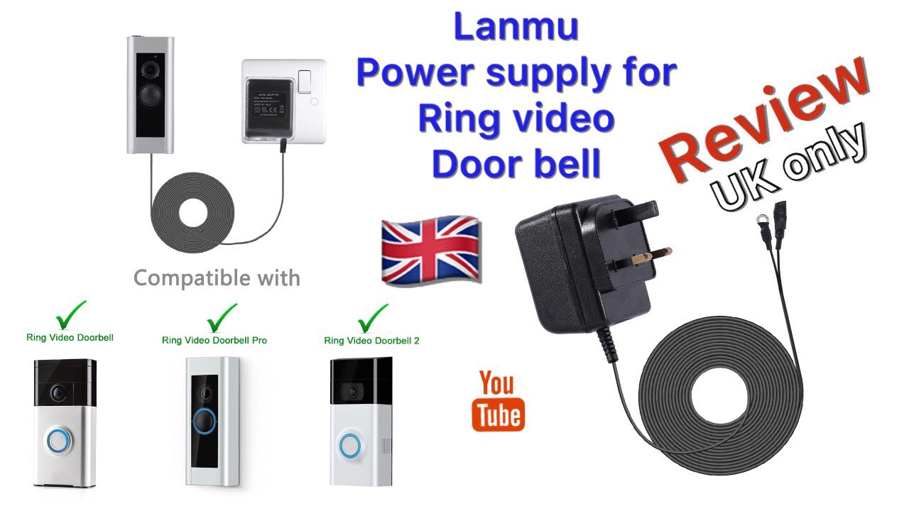 Power Supply Adapter No Battery Drainage Continuous Charging for Video Ring Doorbell Transformer Easy Installation 