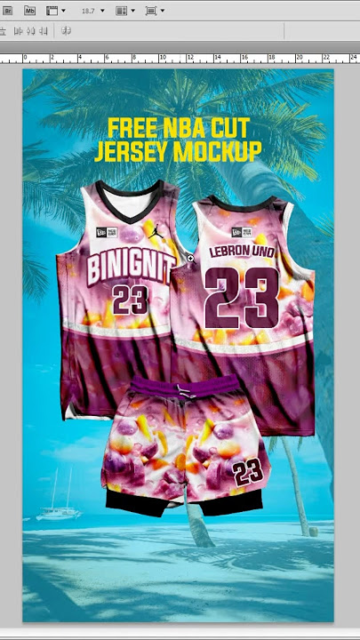 Download lagu LEGIT FREE BASKETBALL JERSEY NBA CUT MOCKUP DESIGN #mockupdesign #clothing #shorts