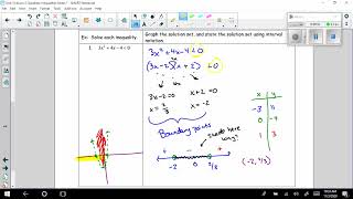 Unit 5 Lesson 2 Quadratic Inequalities Notes
