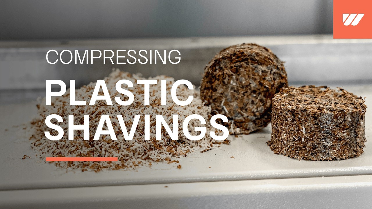 Compressing plastic shavings - WEIMA TH 714 - YouTube
